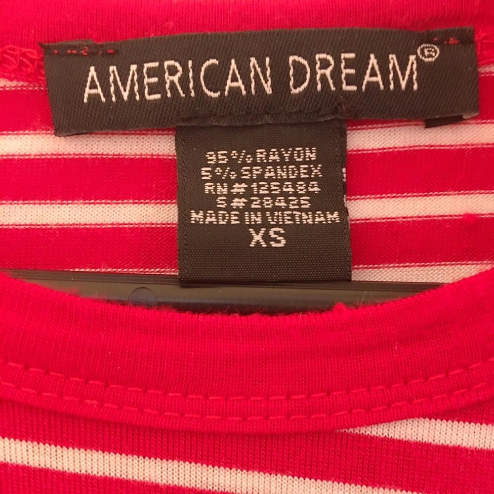Red And White Striped Ringer Tee - Picture 4 of 4